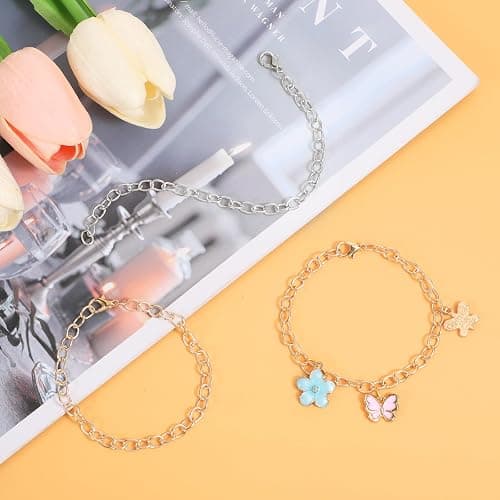 12 Pieces Charm Bracelet Chain Gold Silver Charm Bracelets with Lobster Clasps Alloy Bracelet Link Chains DIY Jewelry Making Bracelets Chains for Women DIY Jewelry Making Crafts Supplies thumbnail 7