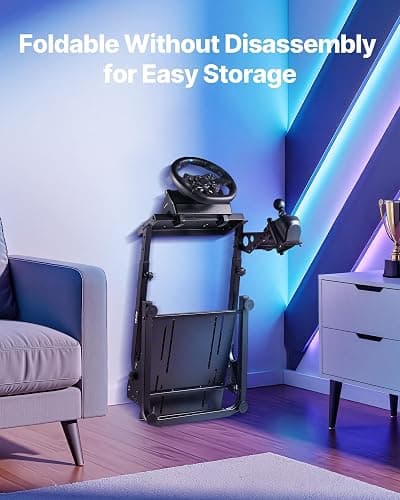 VEVOR Racing Wheel Stand, Adjustable & Foldable Simulator Stand for Logitech G29 G27 G920 G923, Thrustmaster T300RS T300GT T248 TS-PC TSXW Gaming Cockpit,Pedals Simulator NOT Included | Fit for Logitech G29 G27 G920 G923, Thrustmaster T300RS T300GT T248 TS-PC TSXW Gaming Cockpit, Pedals Simulator NOT Included thumbnail 6