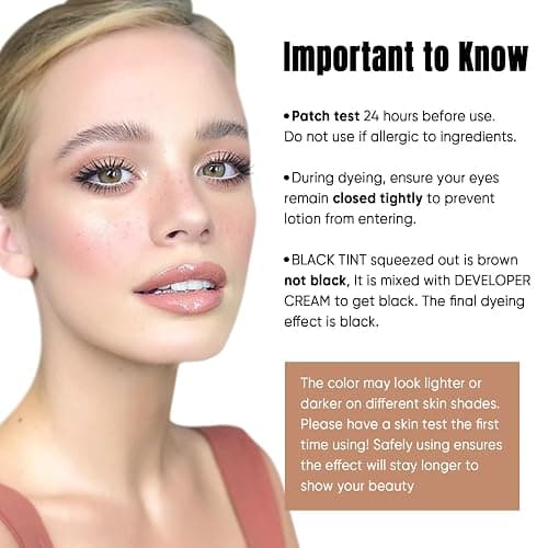 Lomansa Lash Color Kit Instant Black Eyelash and Brow Color 8ml Easy to Use with Natural Results for Beginner Salon Beauty thumbnail 2