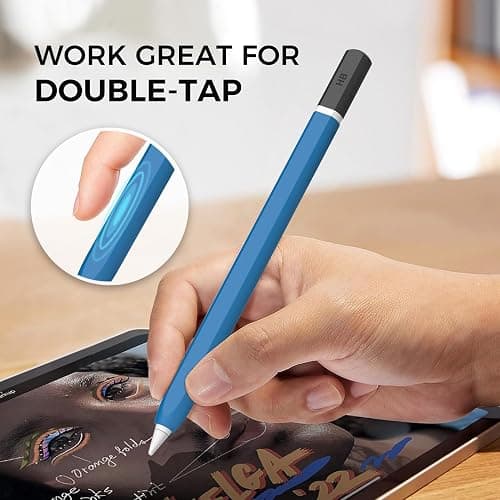TRONWIN Apple Pencil Pro case,Classic Pencil Design Cover,Silicone Apple Pencil 2nd Generation case,Perfect Grip Apple Pencil Pro Sleeve (Blue) thumbnail 5