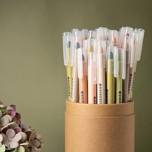 DIVERSEBEE Bible Highlighters and Pens No Bleed, 8 Pack Assorted Colors Gel Highlighters Set, Cute Bible Markers Study Journaling School Supplies and Accessories (Earthy) thumbnail 7
