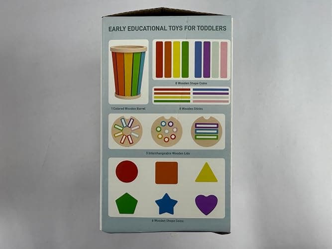 3 in 1 Wooden Shape Color Sorting Toddler Travel Toy 12 to 36 Months, Educational Sensory Learning Toys, Holiday Birthday Gifts for Kids (Original) thumbnail 10