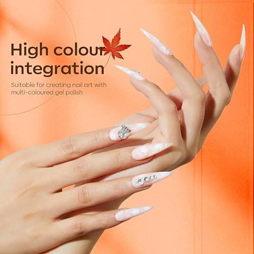 modelones Blooming Gel Nail Polish, 15 ml Clear Nail Art Accessories Stuff for Spreading Effects, Floral Print, Marble, Watercolor Design thumbnail 8