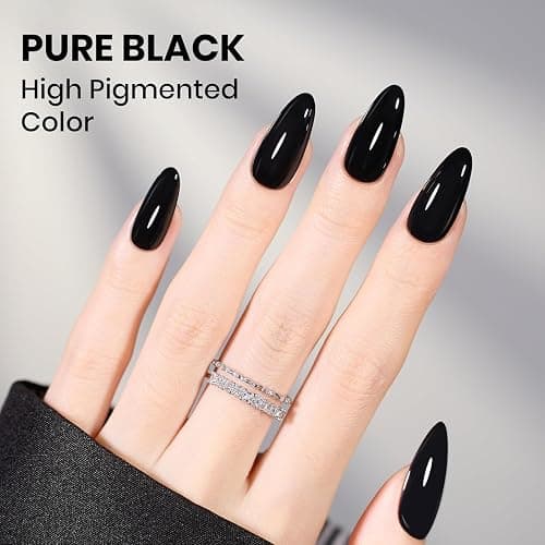 Beetles Black White Gel Polish Kit - 2 Colors Hema-Free Soak Off UV Gel Polish Set Same Color Same Bottle Design Manicure Salon DIY 4th of July Nails at Home for Women thumbnail 4
