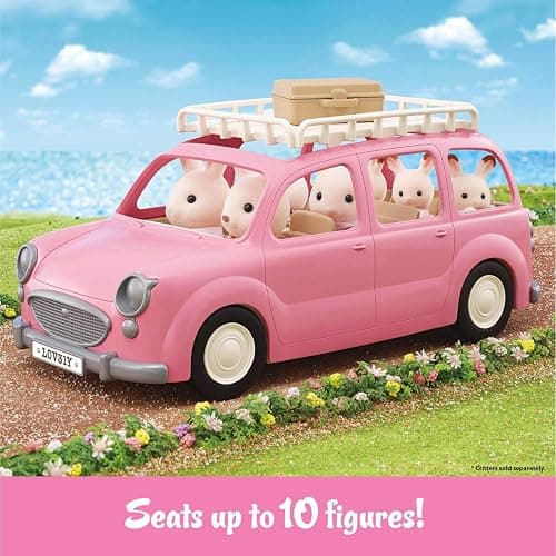 Calico Critters Family Picnic Van for Dolls - Toy Vehicle Seats up to 10 Collectible Figures! thumbnail 3