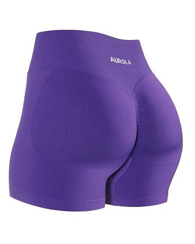 AUROLA Influence Workout Shorts for Women,2.5 3.5 4.5 5.5 6.5 No Roll Up Squat Proof Scrunch Seamless Compression Gym Short - Image 1