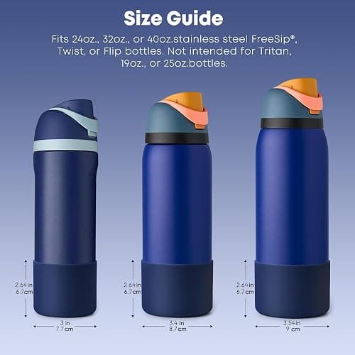 BUTRRRK Protective Silicone Boot for Owala FreeSip, Twist & Flip 24oz 32oz 40oz | Extended Height Bottom Sleeve for Maximum Dent Protection - Anti-Slip & Noise Reducing Base Accessories thumbnail 2