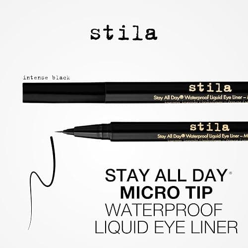 stila Waterproof Liquid Eye Liner, Stay All Day Makeup with Fine Brush Tip Lasting Satin Finish, Smudge-Proof & Transfer-Resistant thumbnail 3