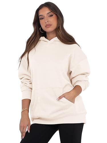 Womens Oversized Hoodies Fleece Loose Hooded Sweatshirt Fall Winter Outfits 2025 Trendy Clothes thumbnail 4