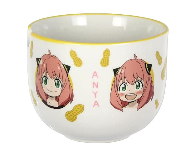 JUST FUNKY Spy x Family Anime Manga Many Faces Of Anya Ramen Bowl Bundle with Soup Bowl, Bamboo Chopsticks Set thumbnail 3