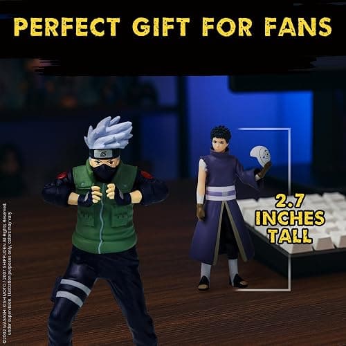 P.M.I. Naruto Shippuden Collectible Mini Figures 6 Pack Deluxe Box | Anime Action Toy Set Featuring Team 7 Ninjas, Akatsuki, Legendary Sannin & Rare Shinobi (Assortment D) thumbnail 9