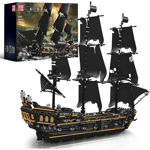 Mould King 13199 Pirates Ship Model Building Blocks Kits, MOC Large Black Pearl Sailboat Model Construction Set to Build, Gift for Age 14+/Adults Collections Enthusiasts (3180+ Pieces) - Image 1