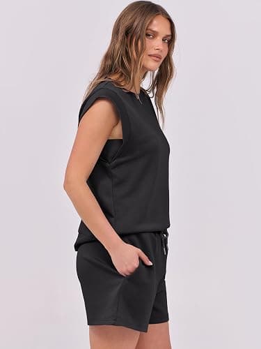 ANRABESS Two Piece Sets for Women 2026 Summer Short Lounge Set Casual Beach Vacation Outfits Spring Sweatsuits Tracksuit thumbnail 4