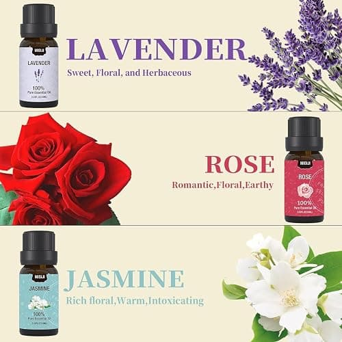 MISIJI Floral Essential Oil Set, Aromatherapy for Diffuser, for Candle 6 * 10ML thumbnail 2