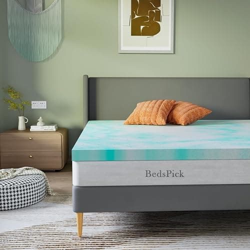 BedsPick Memory Foam Mattress Topper Twin XL 3 Inch Gel Infused Soft Single XL Foam Mattress Pad College Dorm Extra Long XL Twin Bed Topper - Image 1