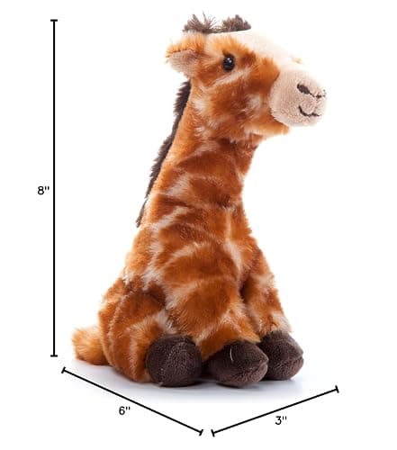 The Petting Zoo Giraffe Stuffed Animal Plushie, Gifts for Kids, Wild Onez Babiez Zoo Animals, Giraffe Plush Toy 6 inches thumbnail 2