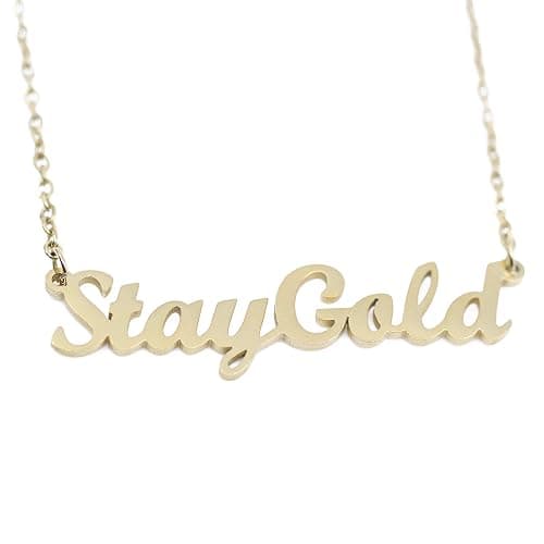Stay Gold Layering Mother's Day Engraved Necklace Chain - Image 1