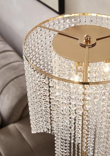 Surpars House Raindrop Crystal Floor Lamp French Golden thumbnail 8