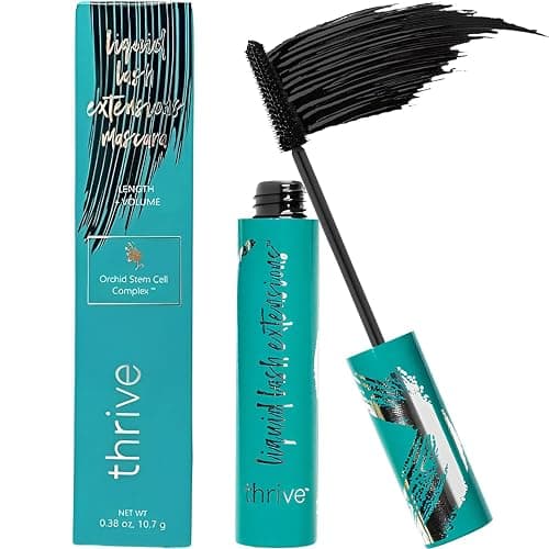 Thrive Mascara Liquid Lash Extensions, Tubing Mascara Cosmetics Natural Volumizing Lengthening Eye Makeup, Waterproof & Smudge-Proof, Long-Lasting No Clumping (Black) - Image 1