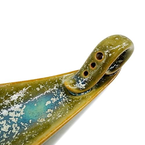 9" Length Incense Stick Holder with 3 Holes, White Porcelain Incense Tray Ash Cather for Spa, Meditation Room, Yoga, Home, Office (Ash Blue Violet) thumbnail 2