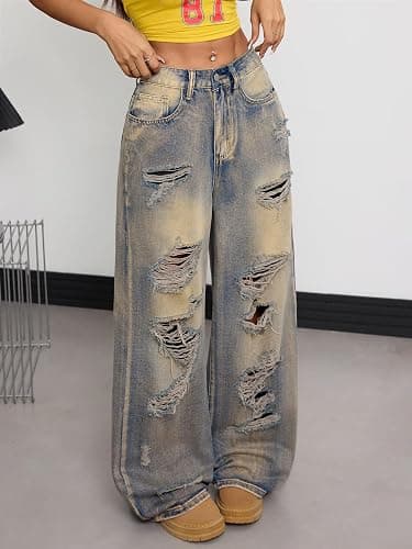 OYICAI Womens Baggy Jeans thumbnail 2