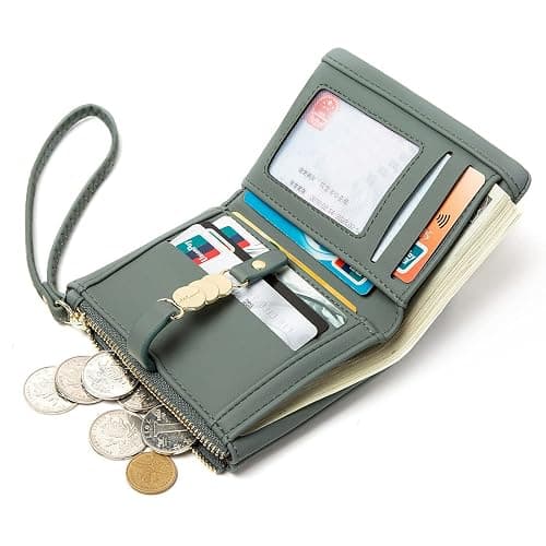 AOXONEL Womens Wallets Small Bifold Wristlet,Ladies Wallets for Card Coin,Change Purse with Wrist Strap | Small, Bifold, Wristlet, Card Coin, with Wrist Strap thumbnail 2
