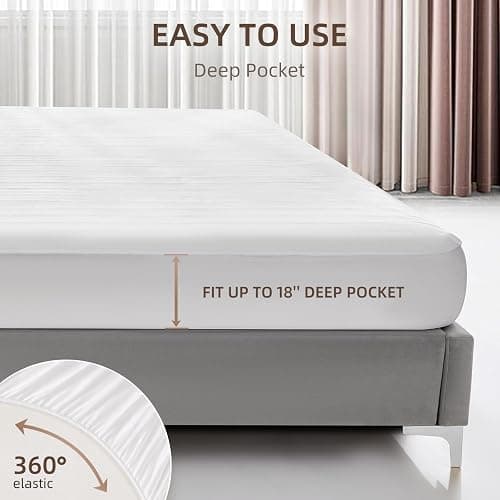 Caperia Heated Mattress Pad Twin XL Size Electric Mattress Bed Warmer 9 Heat Settings, 1-12 Hours Auto Off, Memory Function Deep Pocket, Fast Heating, Machine Washable Twin Plus 39“ x 80” - White - Twin XL thumbnail 3