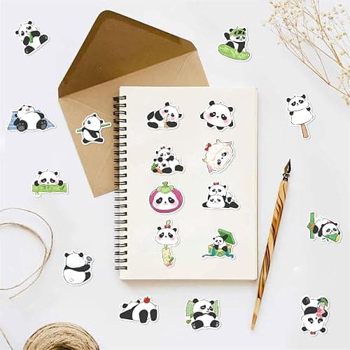 50 PCS Panda Stickers for Kids Vinyl Cute Decals Party Supplies Waterproof Decorative Cartoon Sticker for Laptop Water Bottle Luggage Guitar Phone Birthday Cute Animal Decoration (Panda) thumbnail 4