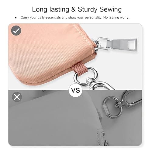 Babysun Mini Zip Around Dual Pouch Wristlet With 2 Straps Wristlet Keychain Wallet for Women Coin Purse Small Cute for Teen Girl thumbnail 6