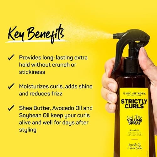 Marc Anthony Curl It Up Volume Boost Spray, Extra Hold, Strictly Curls - Avocado Oil & Shea Butter Enhances with a Soft Finish Paraben-Free, Sulfate-Free, Phthalate-Free thumbnail 3