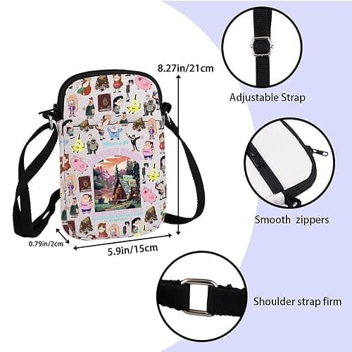 ZJXHPO Mystery Shack Crossbody Bag Cartoon Inspired Messenger Bag Falls Shoulder Bag Mystery Shack (Mystery Shack CB) thumbnail 4