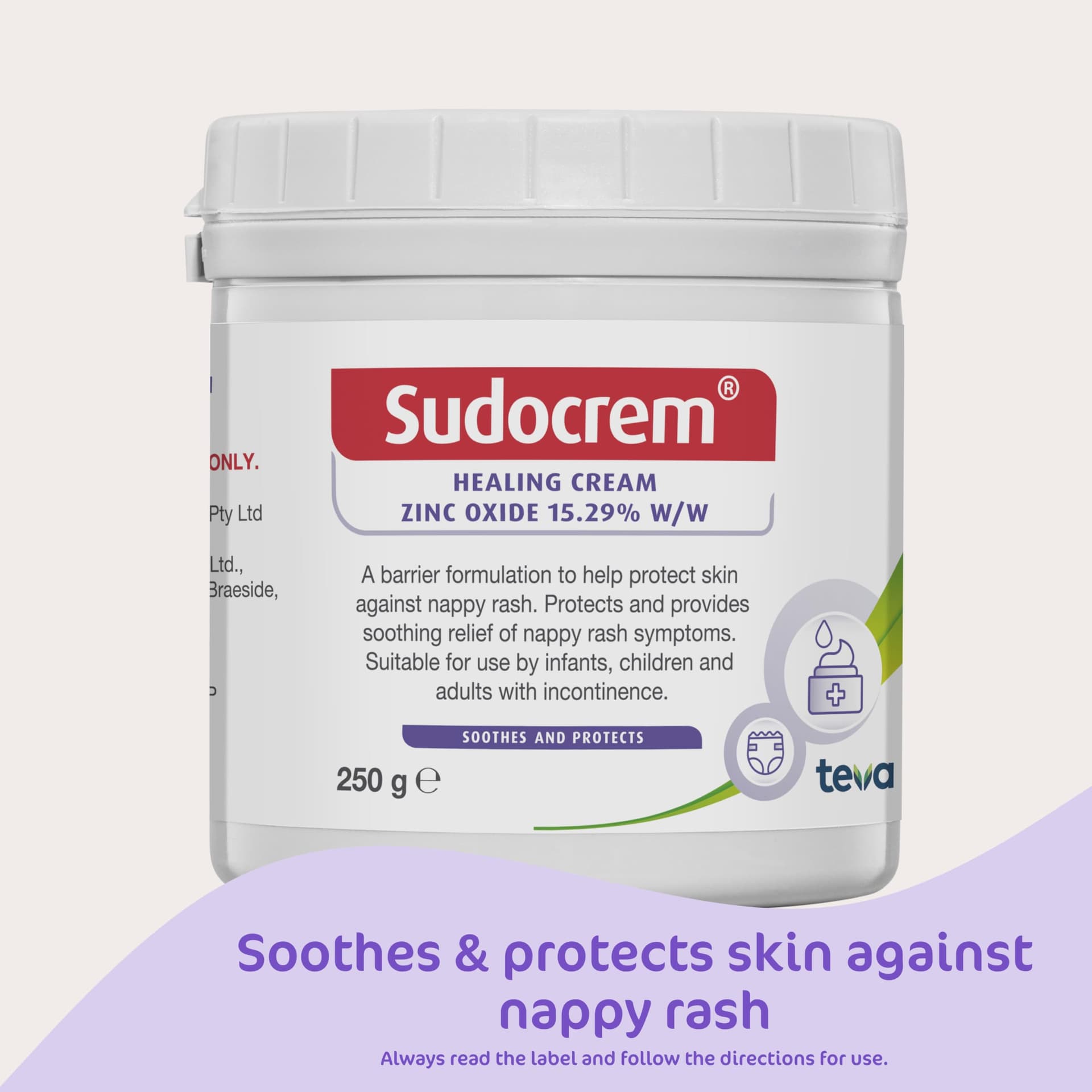 SUDOCREM - Healing Cream | Soothes & Protects against Nappy Rash | 250g thumbnail 4