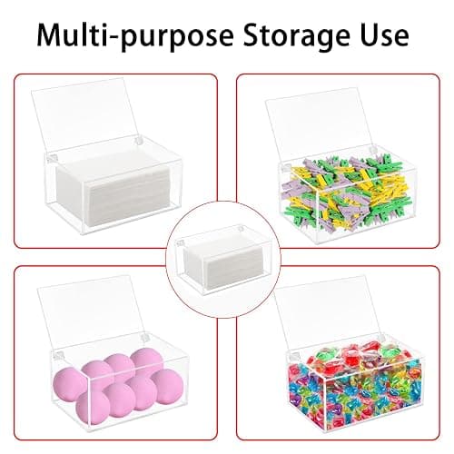 Watpot Acrylic Laundry Dryer Sheet Holder, Clear Dryer Sheets Container with Lid for Laundry Room, Clear thumbnail 6