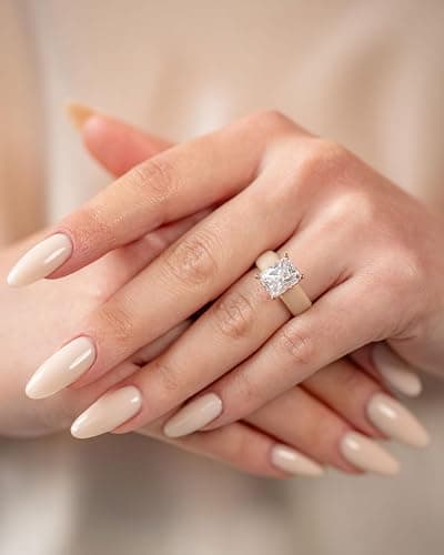 Rinfit Silicone Ring with Stone - Emerald Cut Cubic Zirconia Solitaire Engagement Ring for Women - Rubber Wedding Bands - Patent Pending Design thumbnail 7