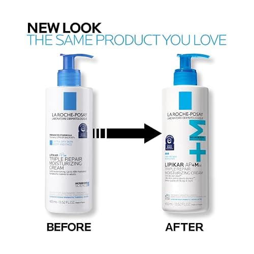 La Roche-Posay Lipikar AP+MAX Triple Repair Moisturizing Body Cream | Face and body lotion for dry skin with shea butter and niacinamide. Gentle on very dry, rough, sensitive skin. thumbnail 8