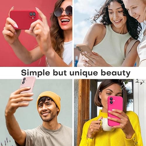 LOVE 3000 Designed for iPhone 16 Case, Premium Silicone with [Soft Anti-Scratch Microfiber Lining] Shockproof Protective Phone Case for Men Women Girls 6.1", Chalk Pink thumbnail 2