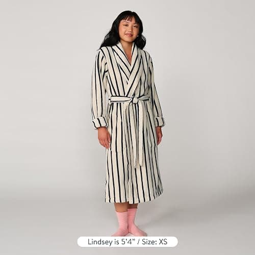 Brooklinen 100% Turkish Cotton Bath Robe for Men & Women | Ultra-soft plush 100% Turkish cotton robe for men & women with an adjustable belt & unisex fit; cozy, absorbent & spa-worthy thumbnail 3