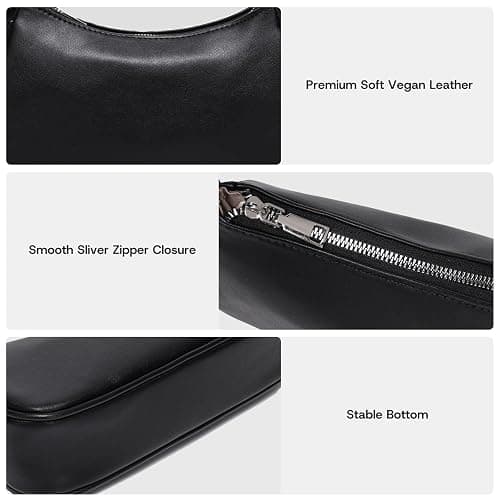 LACOMILA Small Shoulder Bag for Women Cute Mini Purse Trendy Vegan Leather Y2k Crescent Handbag thumbnail 4