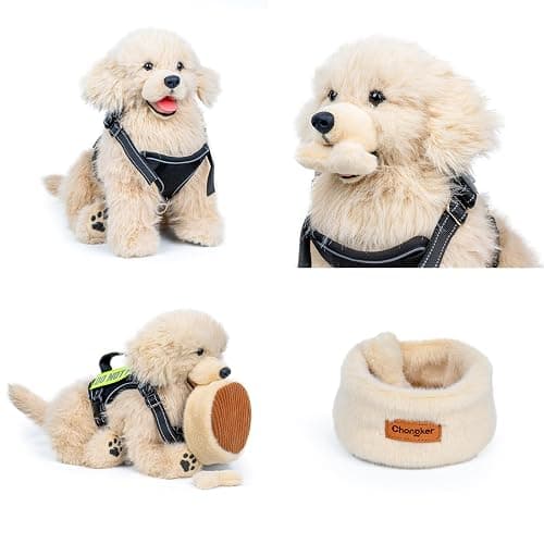 Chongker Dog Stuffed Animals Plush with Magnetic Toys, Soft Cuddly Golden Retriever Plush Toys, Large Stuffed Puppy Dog Stuffed Animals, Birthday Gift for Kids Girls Boys thumbnail 8