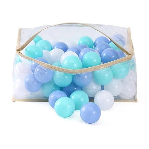 MoonxHome Ball Pit Balls for Toddlers, BPA Free Crush Proof Plastic Toy Balls for Ball Pit, Children's Pool Water Toys, Macaron Ocean Balls for Play Tent 2.15 Inch Pack of 100… - M-green&blue - 200 thumbnail 9