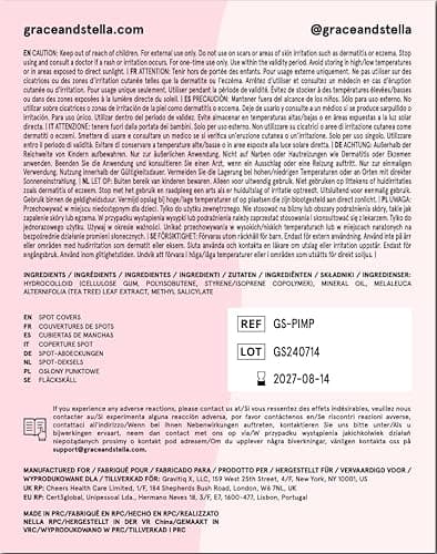 grace & stella Award Winning Pore Strip Pimple Patches for Face - Hydrocolloid Acne Patches for Shrinking Zits, Whiteheads - Spot Stickers - Dermatologist-Tested, Vegan (Invisible, 72 Count) thumbnail 11