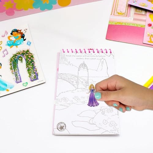 Disney Princess Activity Tote – Ultimate Princess Adventure Bag with Coloring Books, Stickers, Crayons & Games – Travel-Friendly Art Set for Girls Ages 3+ – Great Gift for Creative Play thumbnail 2