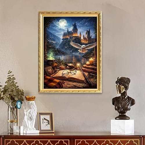 LEZHIJIA Diamond Art Kits for Adults, Diamond Painting Kits for Beginner | 5D DIY Diamond Dots Full Drill Crafts for Gem Art Dot Art for Adults Home Wall Decor for Teens Boys Girls 12x16 inch thumbnail 5