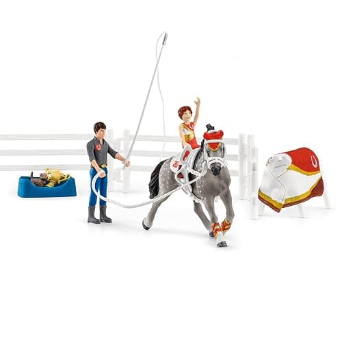 schleich HORSE CLUB — Mia's Vaulting Set, 18 Piece Horse Play Set with Rider, Horse, and Trainer, schleich Horse Toys for Girls and Boys Ages 5-12 thumbnail 5