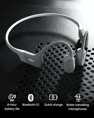 SHOKZ OpenRun, Bone Conduction Headphones,Open-Ear Bluetooth Wireless Sport Headphones for Running & Workout,Sweat Resistant, Long 8H Playtime,Mic,Hair Band-Standard-Grey thumbnail 6