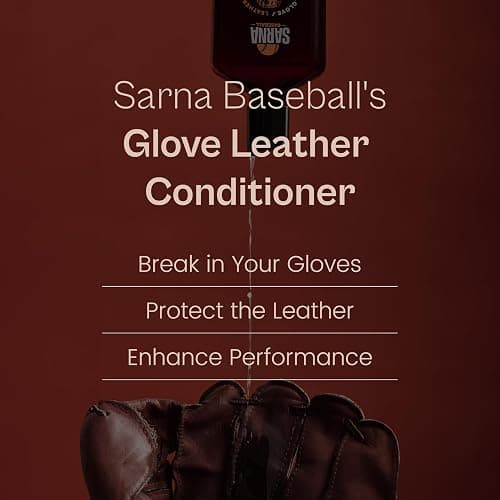 SARNA BASEBALL Glove Leather Conditioner - Use on Baseball Gloves, Softball Gloves, and Other Leather Sports Equipment - Made in USA thumbnail 2