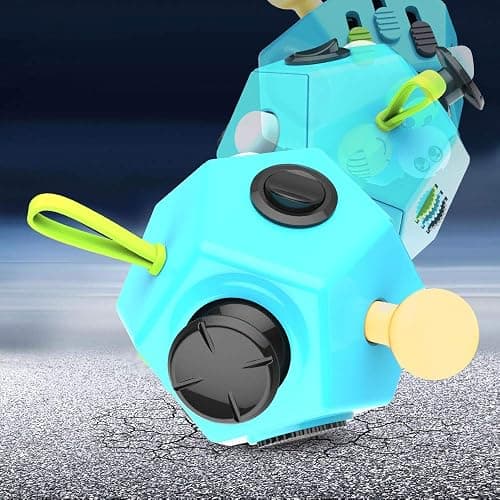 Fidget Dodecagon –12-Side Fidget Toys Cube Relieves Stress and Anxiety Anti Depression Travel Toy Christmas Stocking Stuffers Gifts for Children and Adults (B3 Blue Sky) thumbnail 2