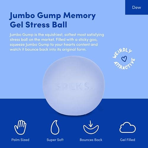 Speks Jumbo Gump Stress Balls | Ultra Soft Squishy Fidget Toy for Adults & Teens | Stress Relief & Desk Toy | Dew thumbnail 2