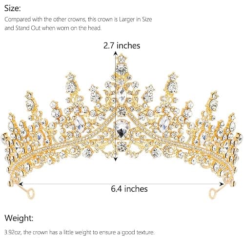 TOBATOBA Birthday Queen Sash and Crown for Women - Gold Rhinestone Tiara and Sash Set for Birthday Decorations Outfits for Women thumbnail 2