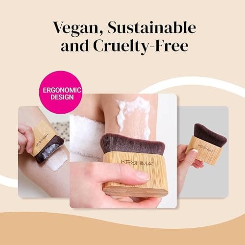 Keshima Self Tanner Brush, Large Tanning Brush for Face and Body, Kabuki Tan Applicator for Smooth and Even Coverage thumbnail 6